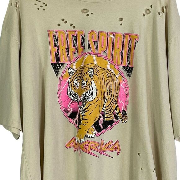 Refined Canvas Free Spirit America Holey Tee, Women's M/L, NWOT - Picture 2 of 5